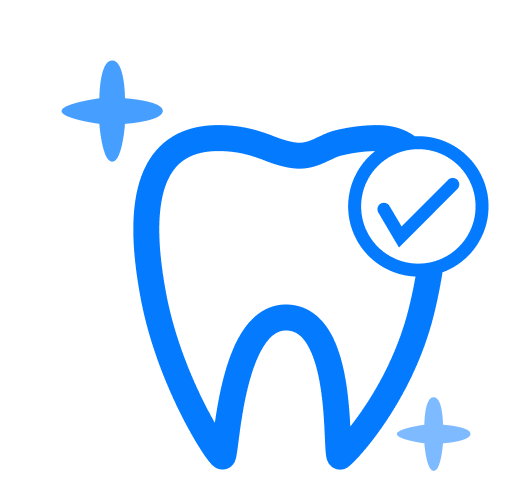 Pediatric dental implants icon showing a implant tooth used for permanent solution of missing tooth